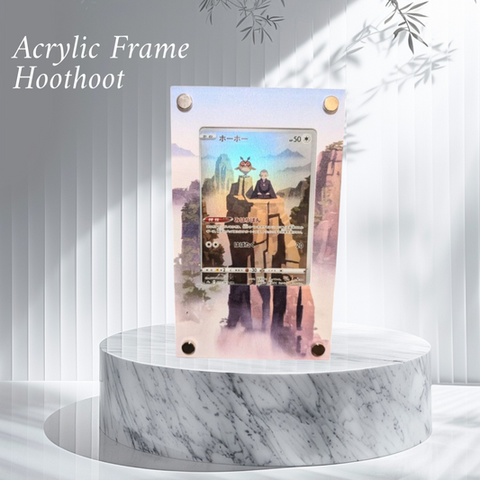 Cadre Acrylique pour carte Pokémon: Hoothoot CHR Inclus🔥 Universe Cards