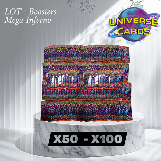 Lot du Maître Pokémon 🥇X50 - X100 Booster Inferno Universe Cards