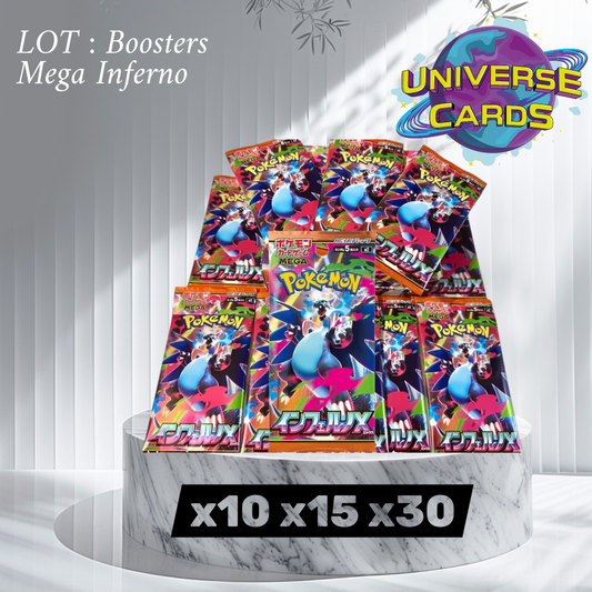 Lot Booster Mega Infero : x10 - x15 - x30 Universe Cards