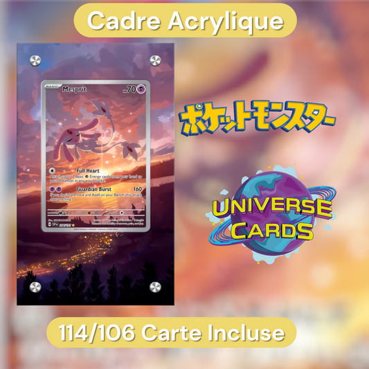 🖼️ Cadre Acrylique Pokémon  Crefollet - 114/106 Carte Incluse Universe Cards