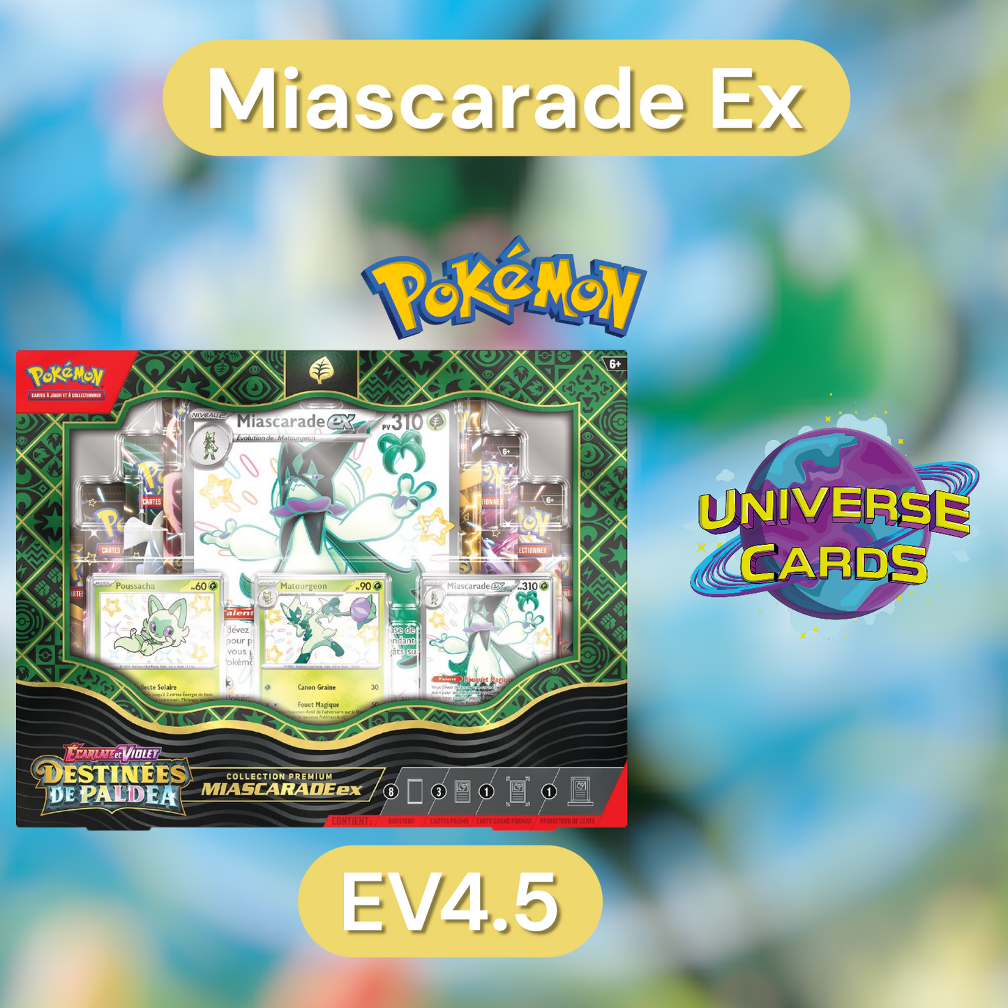 Pokemon Coffret Collection Premium Destinée de Paldea -Miascarade EX Universe Cards