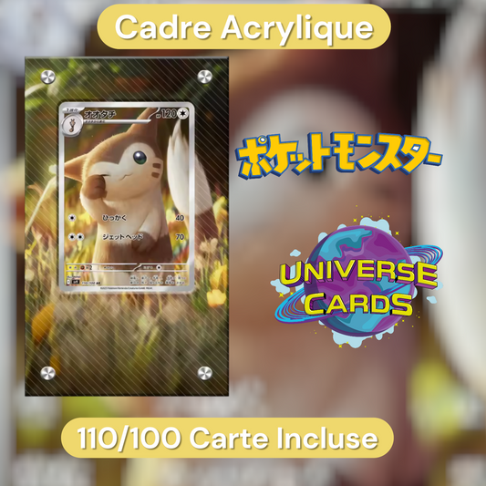 🖼️ Cadre Acrylique Pokémon Fouinar SV9 - 110/100  Carte Incluse Universe Cards