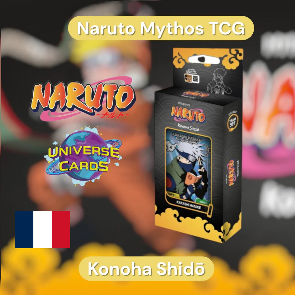 [FR] Team Set Naruto Mythos TCG - Chapitre 1 : Konoha Shidō - 2nd Edition KAKASHI Universe Cards