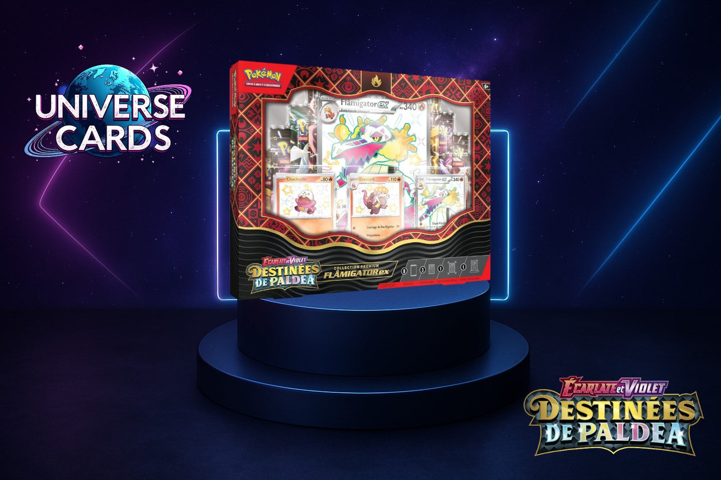 Coffret Collection Premium Destinée de Paldea -- Flamigator EX